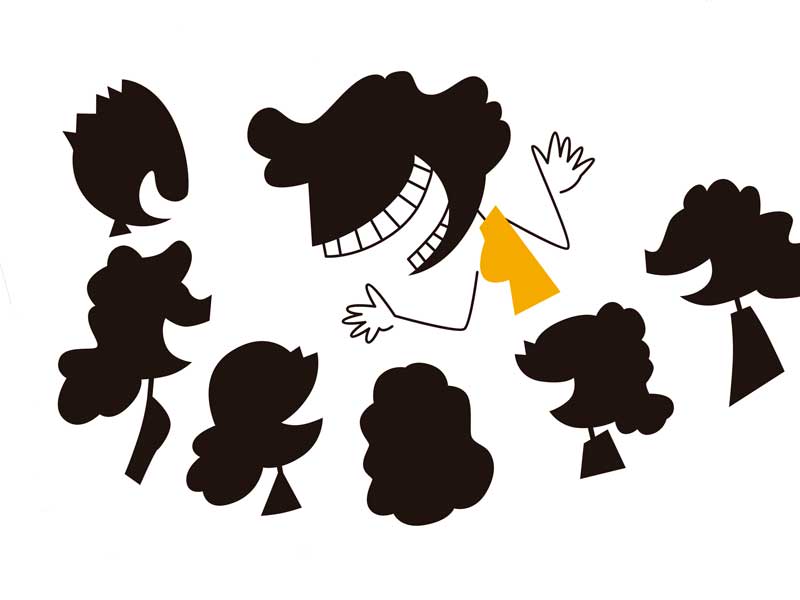 大騒ぎするママ友のイラスト