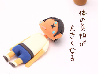 倒れて苦しそうな子供