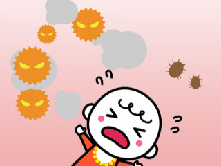 アレルゲンに囲まれた赤茶ちゃん