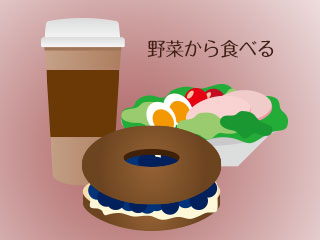 野菜付きバーガーセット