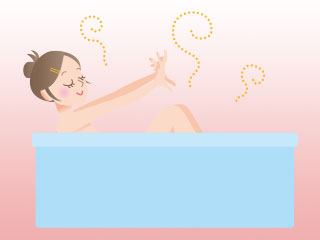 入浴中の女性