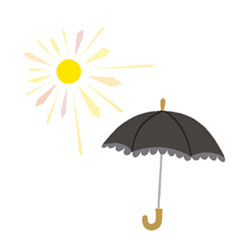 日傘と太陽