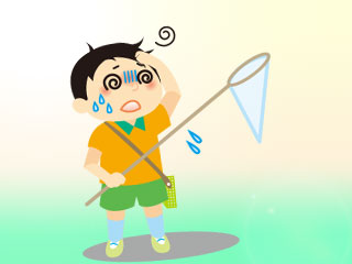 汗をかいて、めまいがする子供