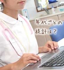 パソコンを操作する看護師