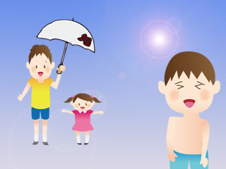 外で遊ぶ子供達