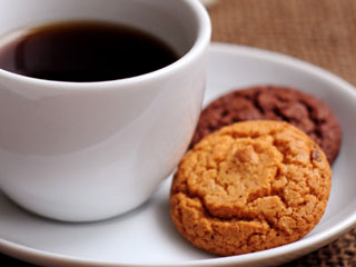 コーヒーとクッキー