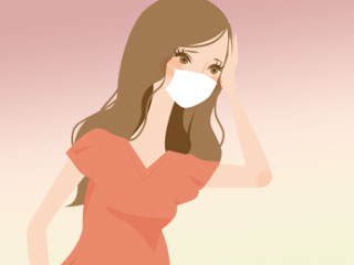 マスクをした女性