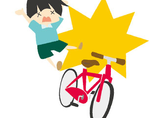 ぶつかってくる子供の自転車