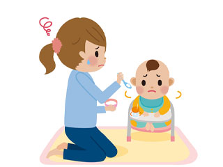 離乳食を食べようとしない赤ちゃん