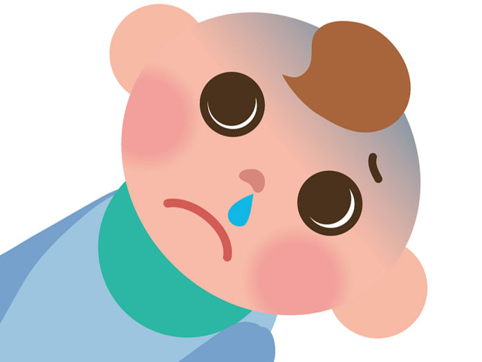 鼻水が垂れてる赤ちゃん