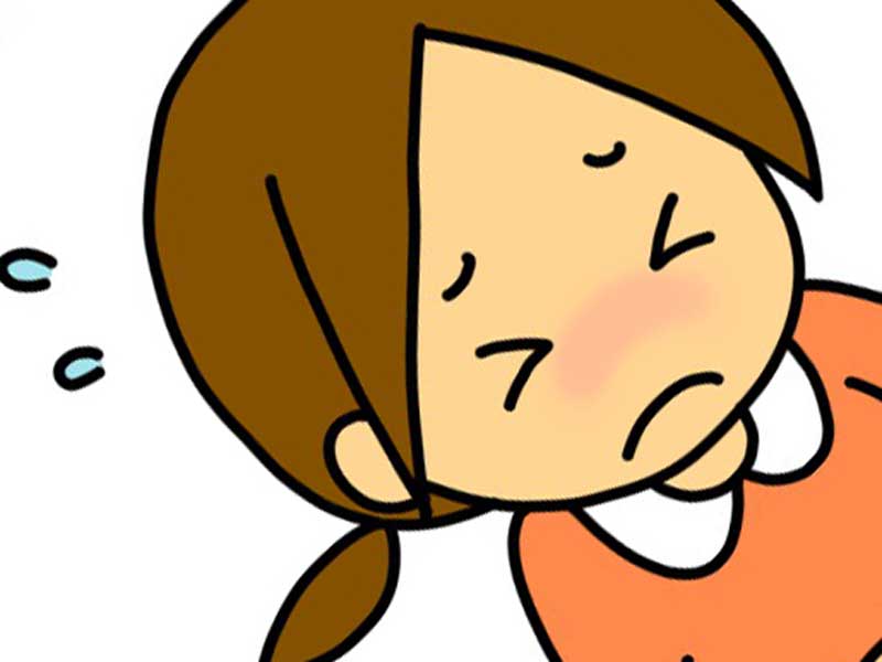 痛む女性のイラスト