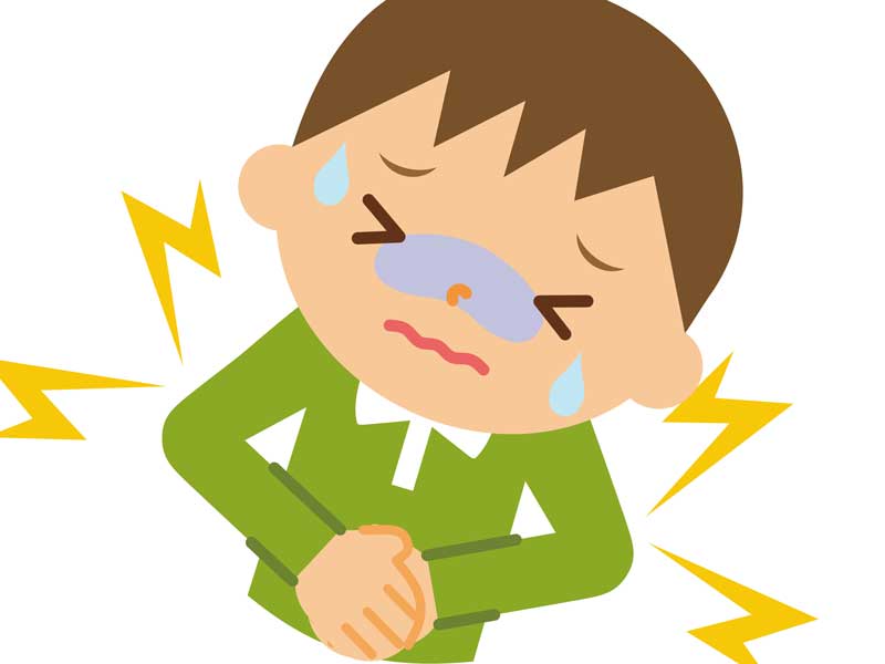 お腹を痛がる子供