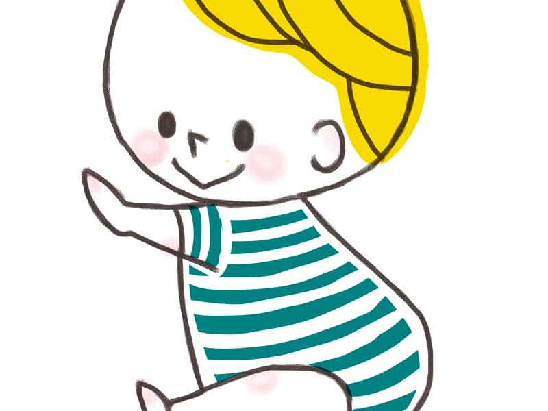 座ってる赤ちゃんのイラスト