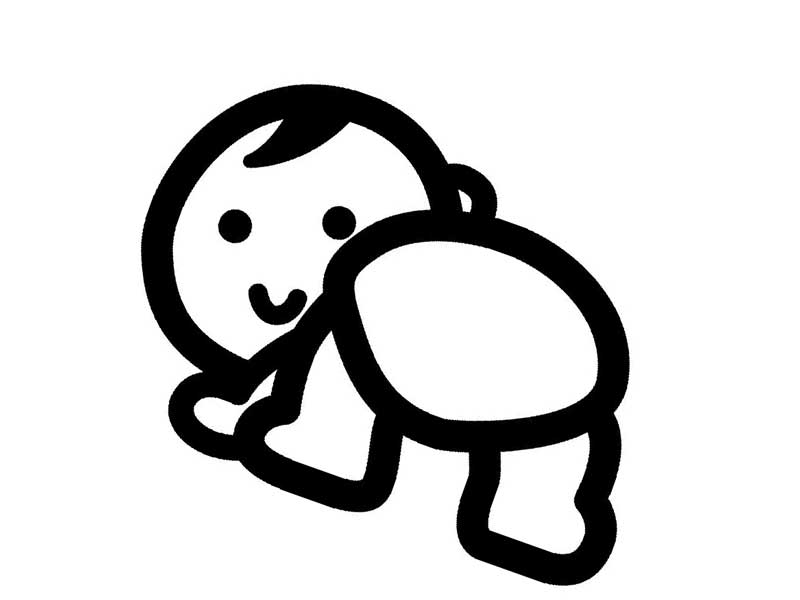 赤ちゃんのお尻のイラスト