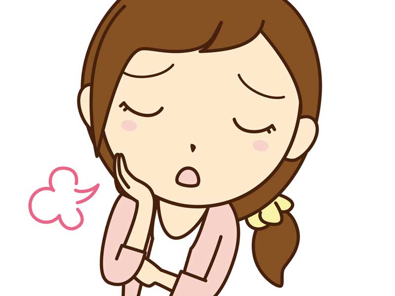 悩む女性のイラスト