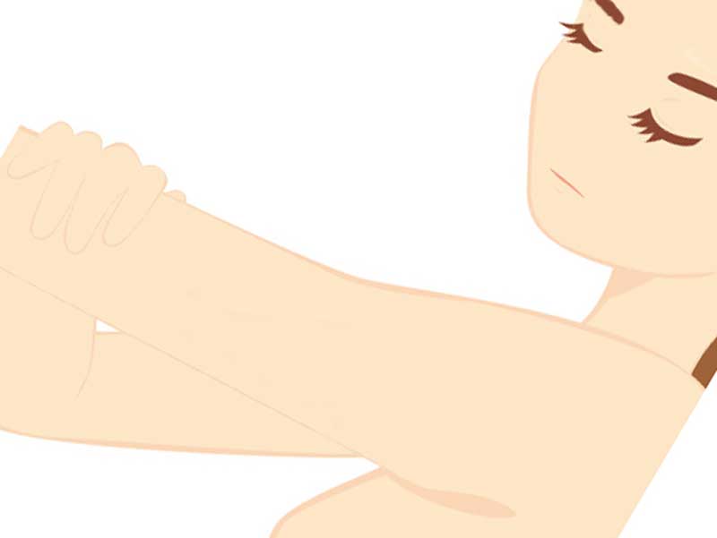 細い二の腕の女性のイラスト