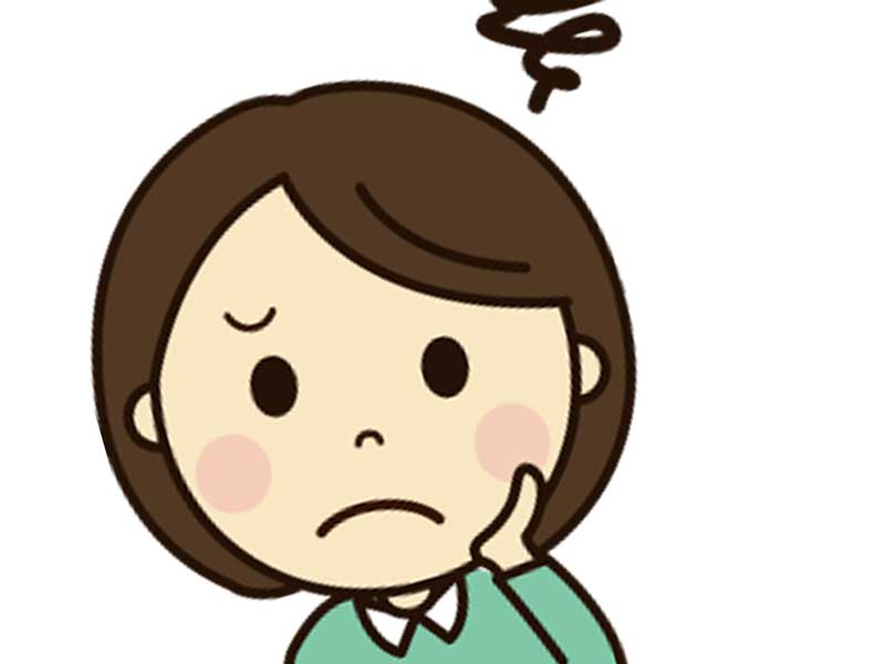 嫌がる女性のイラスト