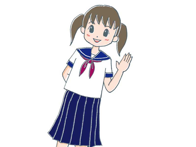 思春期の女性のイラスト