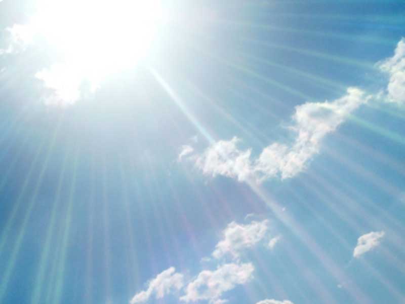 紫外線が強い室外