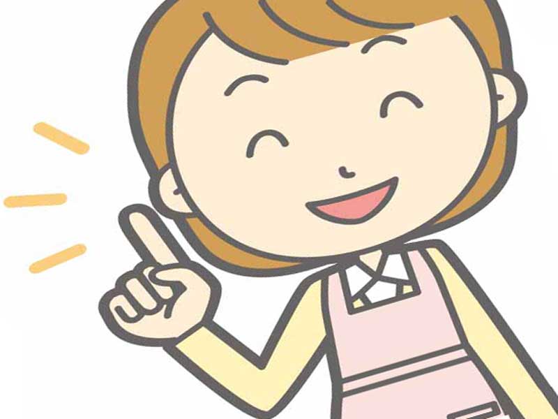 アドバイスを出す店員さんのイラスト