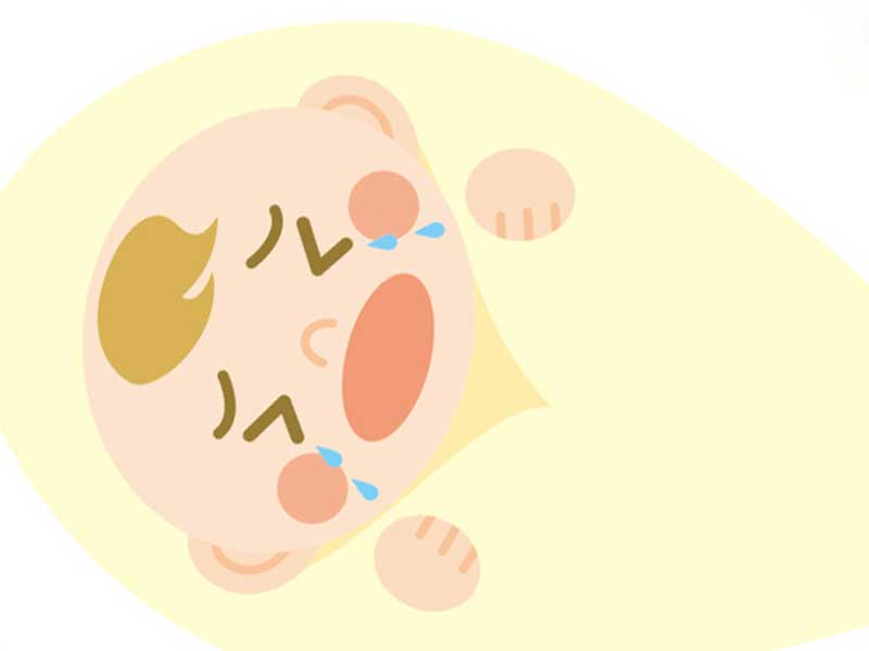 嫌がる赤ちゃんのイラスト