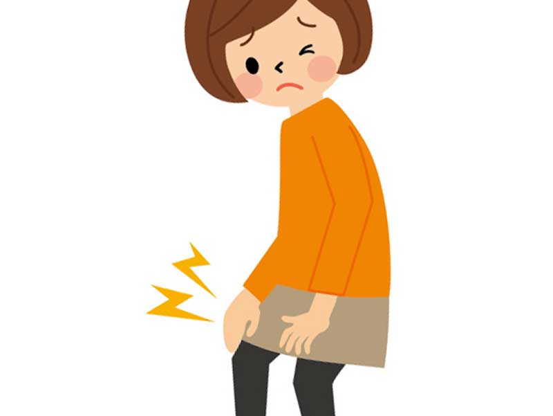 関節痛の女性のイラスト