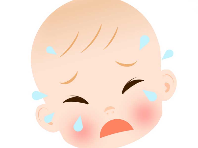 泣く赤ちゃんのイラスト