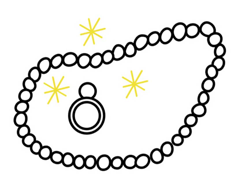 金属アクセサリーのイラスト