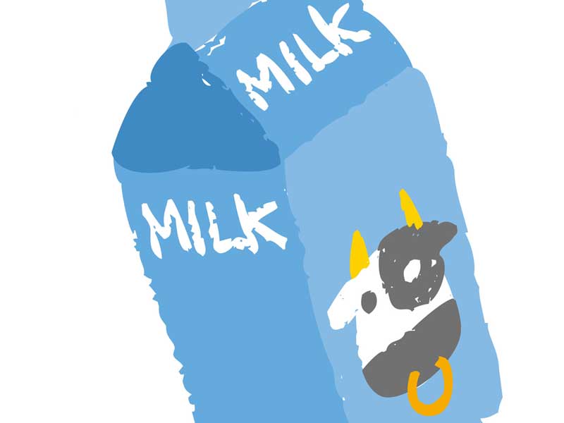 牛乳のイラスト