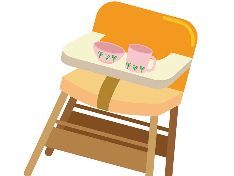 ベビーチェアのイラスト