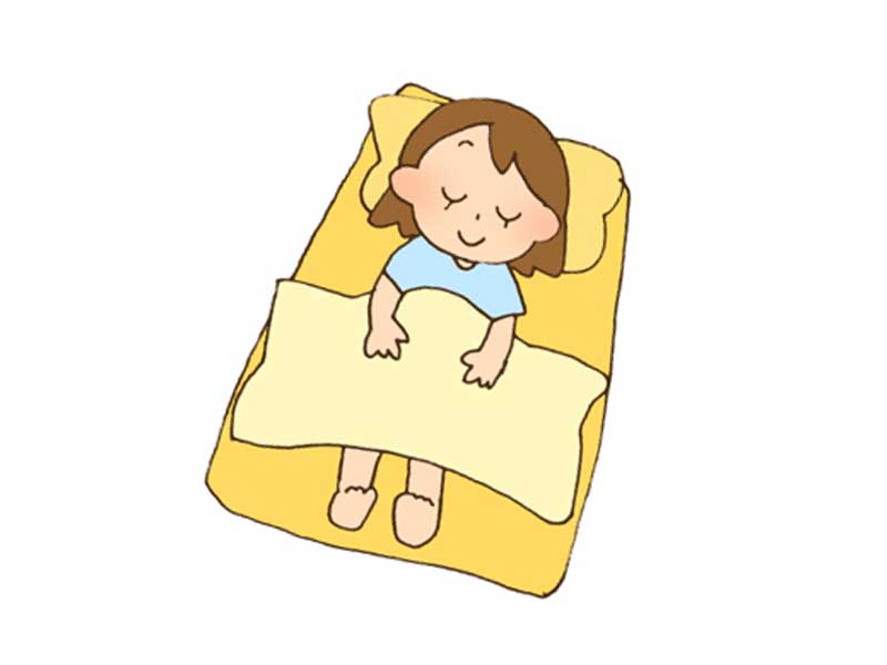 寝ている女の子のイラスト