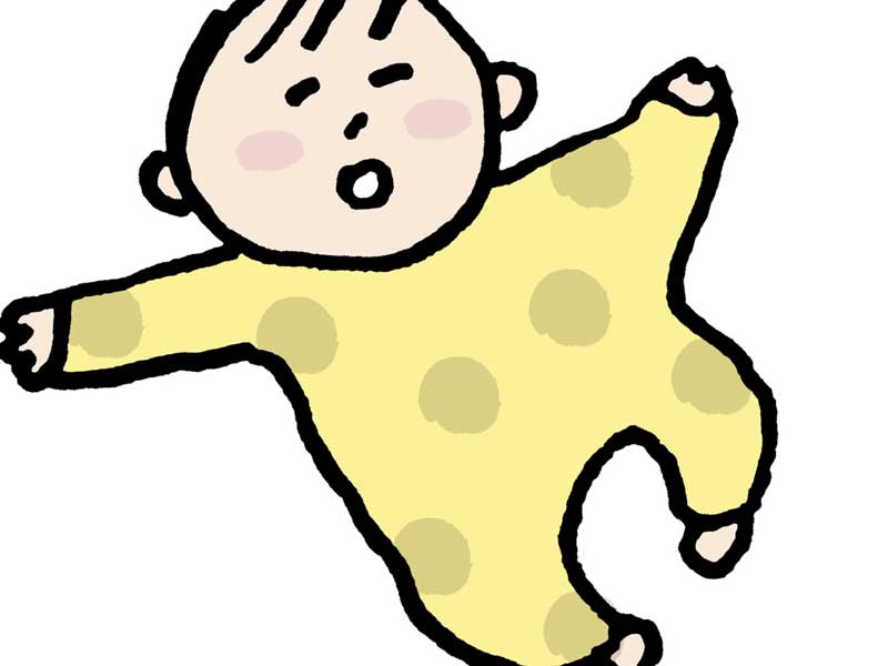 口呼吸をしている赤ちゃんのイラスト