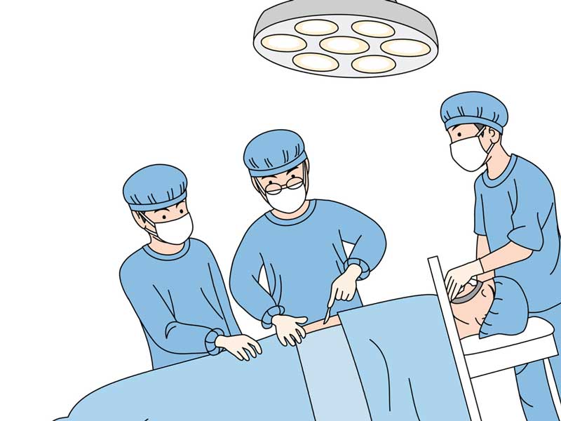 手術をしている医師たちのイラスト