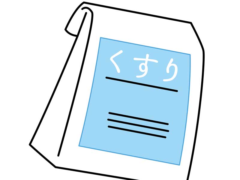 病院からもらった処方薬のイラスト