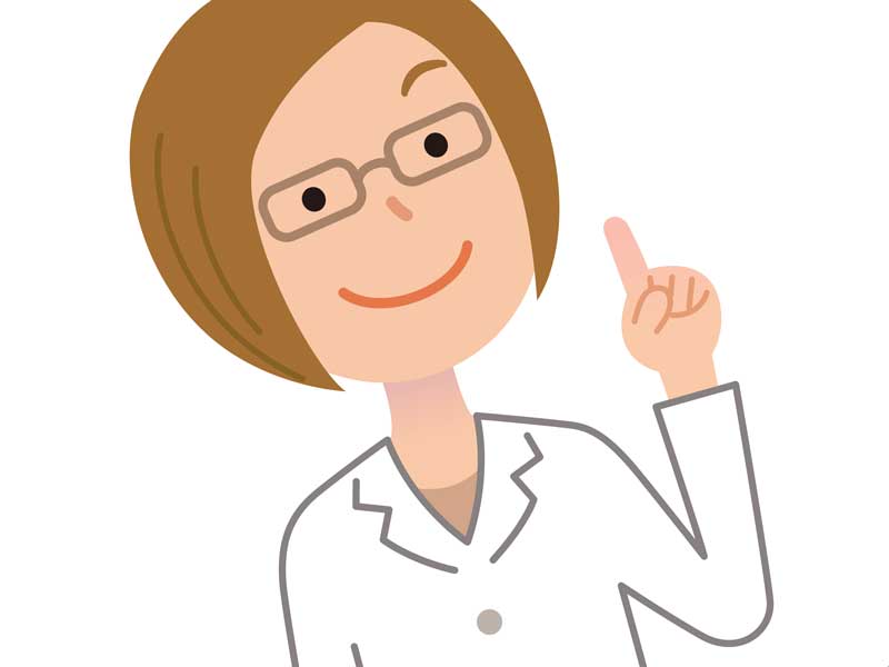 指示を出している医師のイラスト