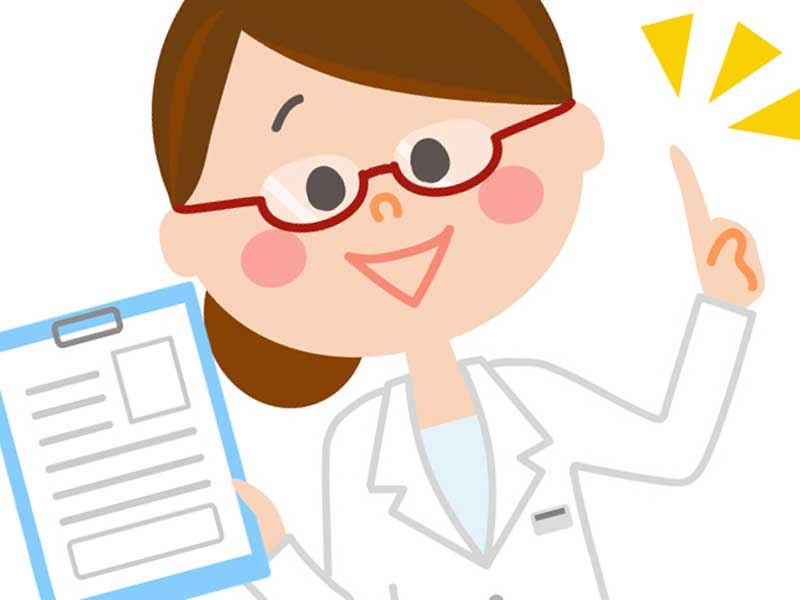 説明をしている医師のイラスト