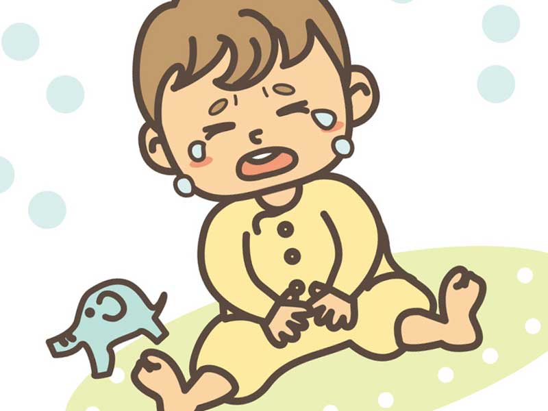 大泣きする子供のイラスト