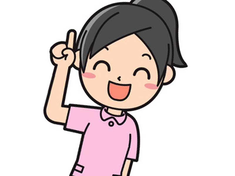 指導をする助産師のイラスト