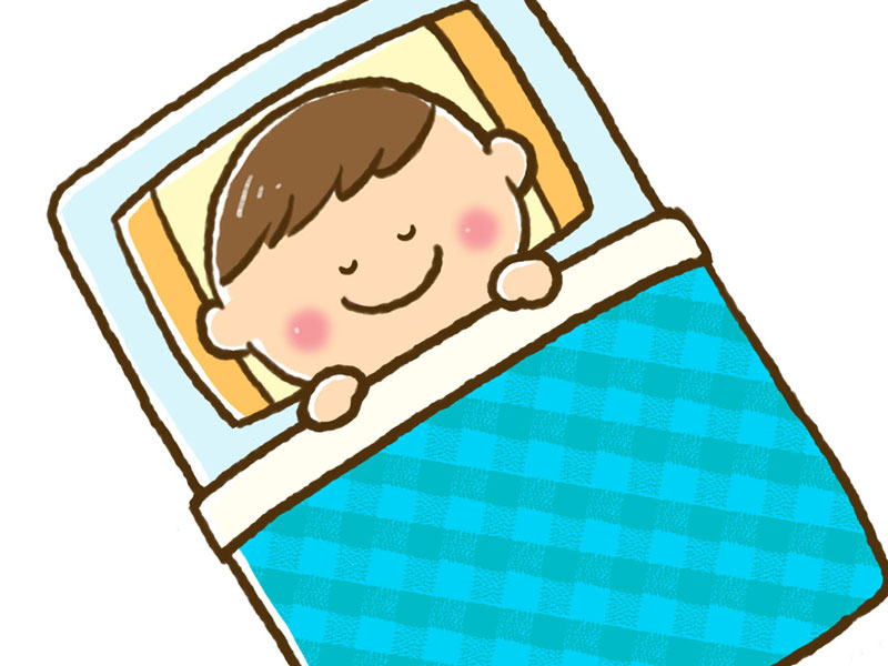 寝ている子供のイラスト
