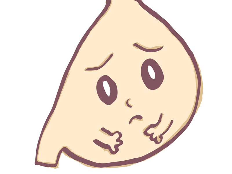 胃もたれのイラスト