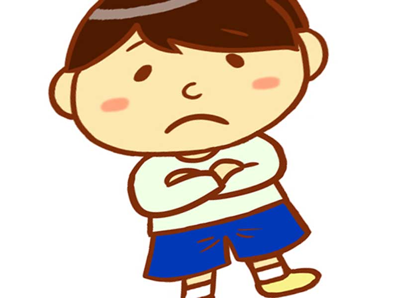 急激に太ったこどものイラスト