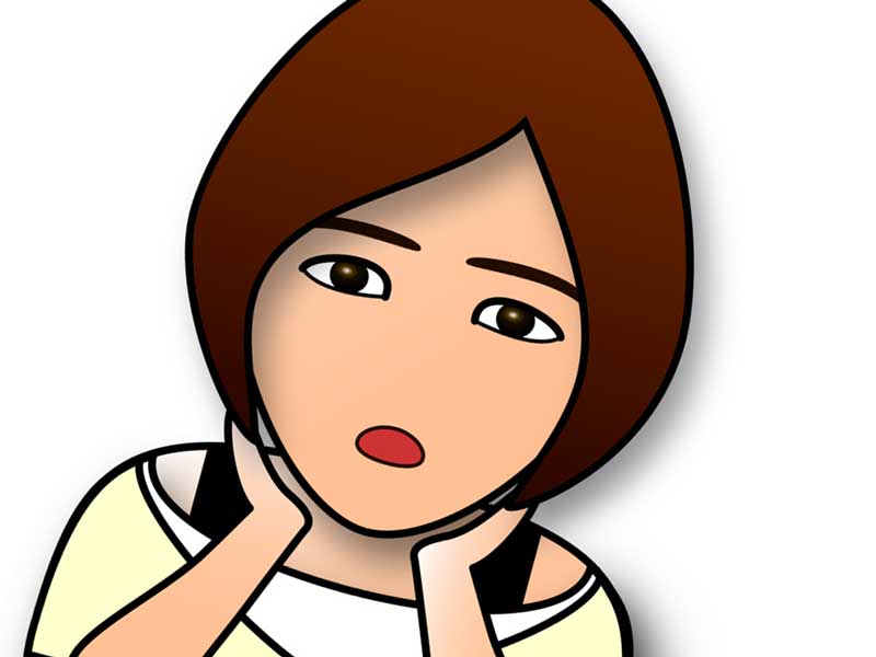 子宮筋腫の女性のイラスト