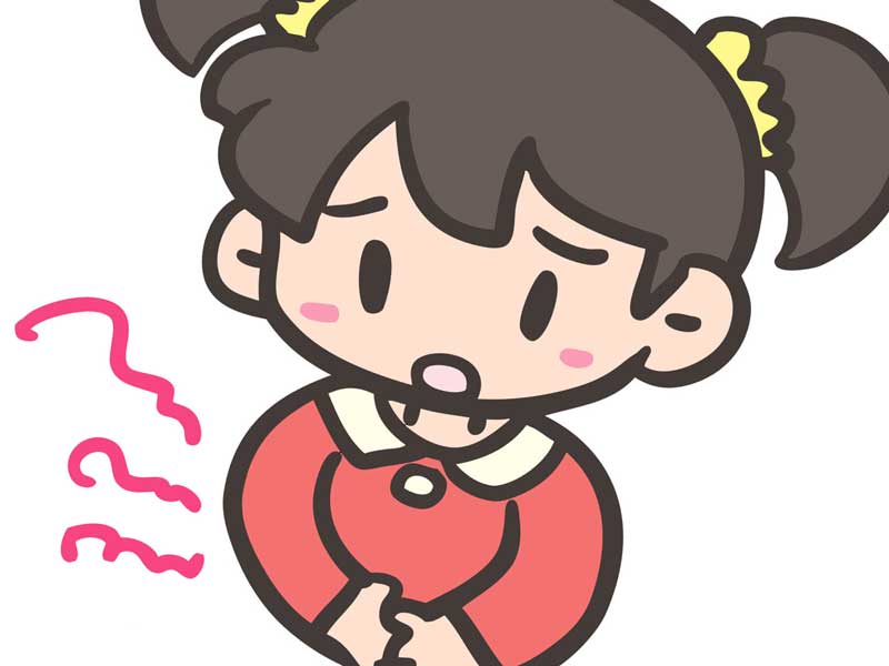 空腹の子供のイラスト