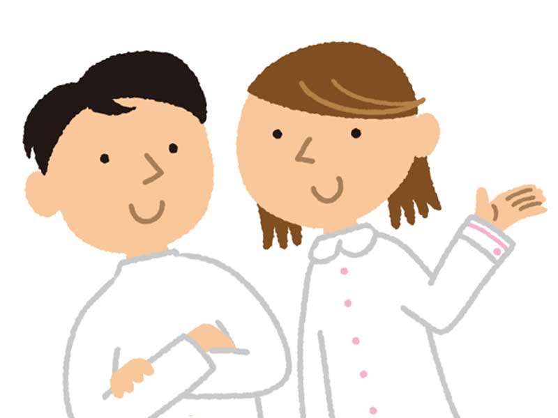 話し合う夫婦のイラスト
