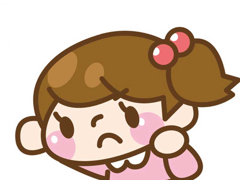 怒っている子供のイラスト