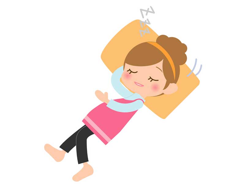 寝ている妊婦さんのイラスト