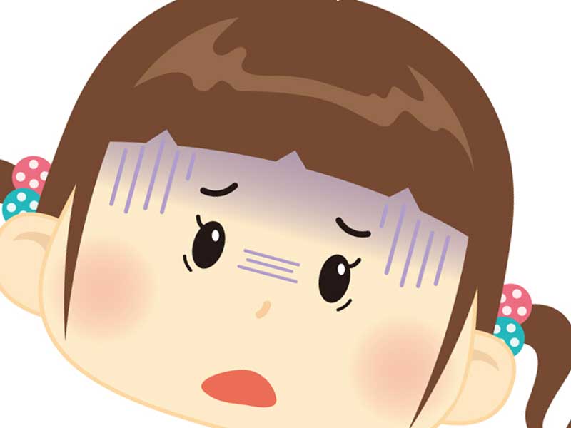 顔色が悪い子供のイラスト