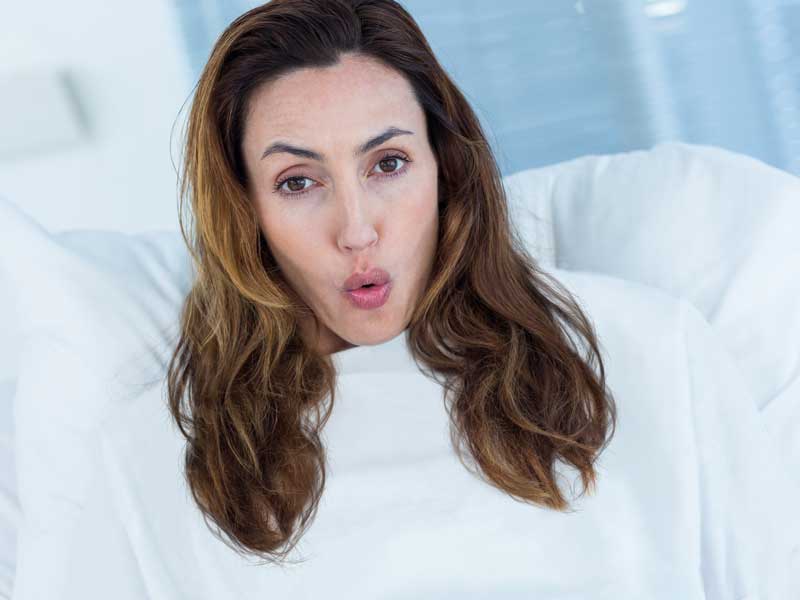 陣痛が激しい妊婦さん