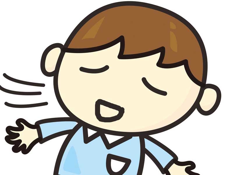 口呼吸する子供のイラスト