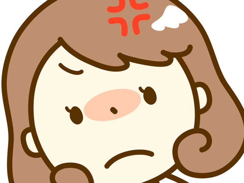 怒っているママのイラスト